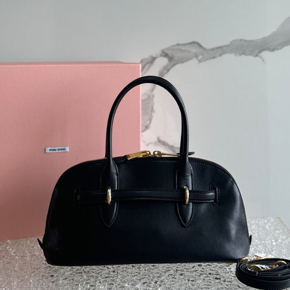MIUMIU Aventure nappa leather top-handle bag(HIGH-END GRADE)